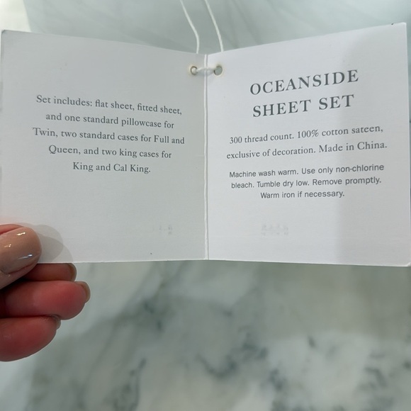 Serena & Lily TWIN Nautical White and Blue Cotton Sheets/Pillow case. - Picture 6 of 7